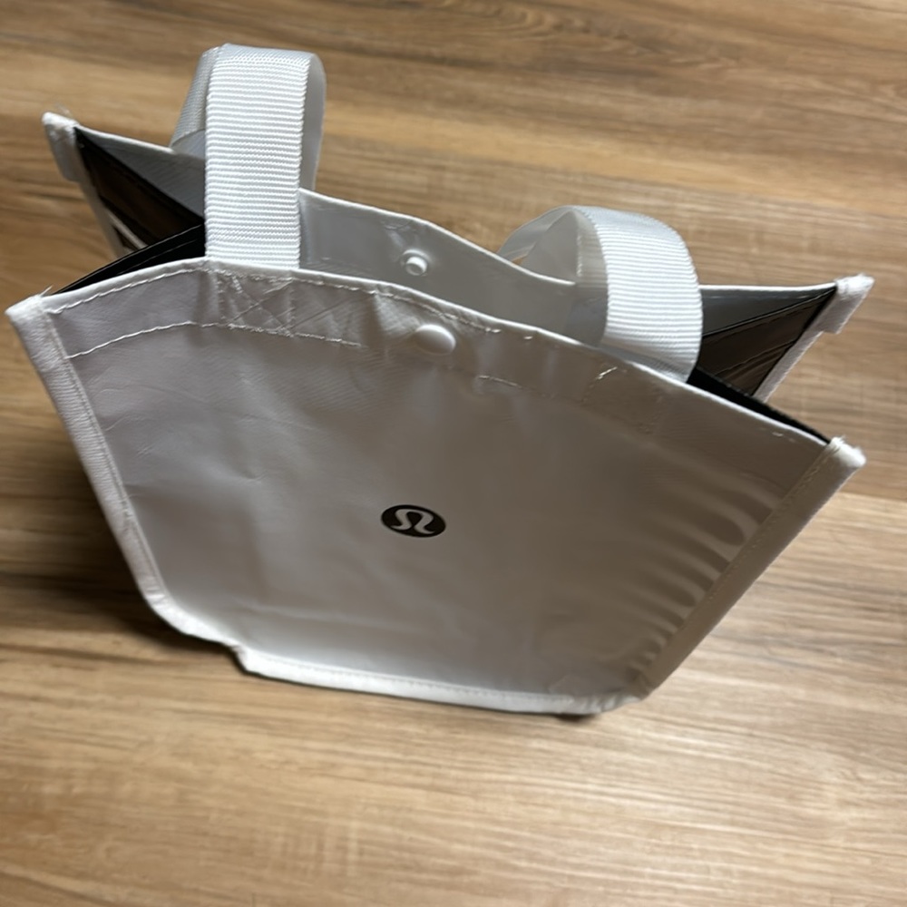 Lululemon Reusable Shopping Bag White Black Small - Picture 3 of 3